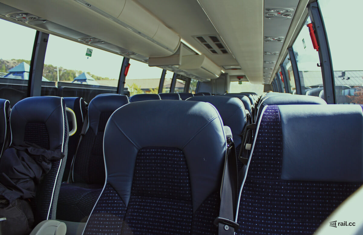 Inside the Kystbussen bus