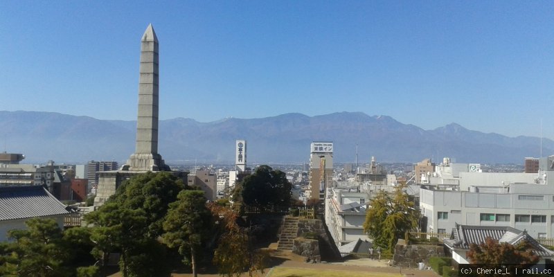view from Kofu Castle 