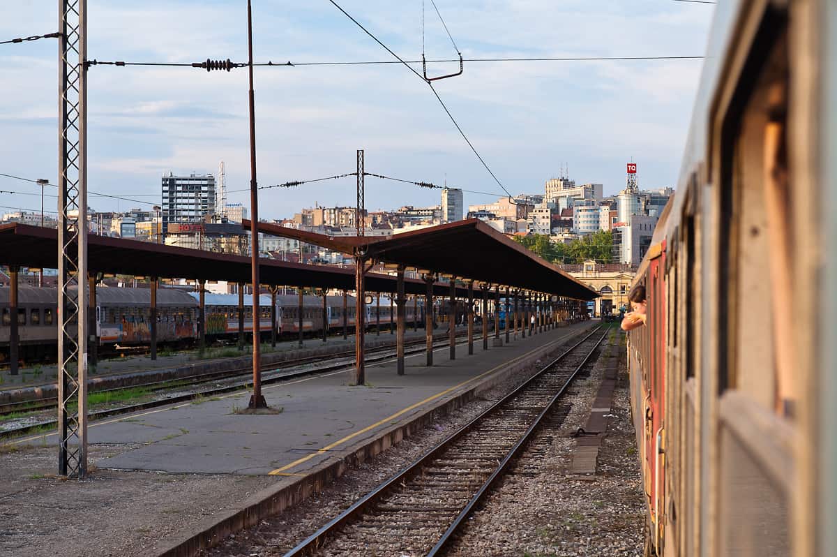 The Hellas Express leaves Belgrade station.