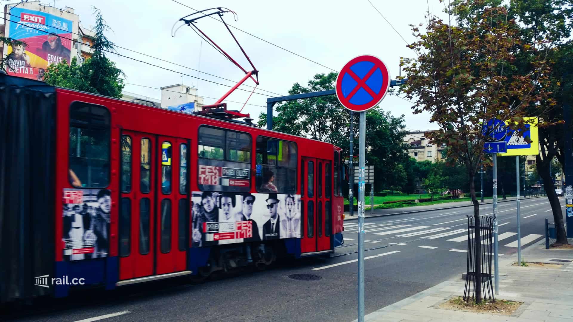The tram from Belgrade leaves directly in front of the old main station