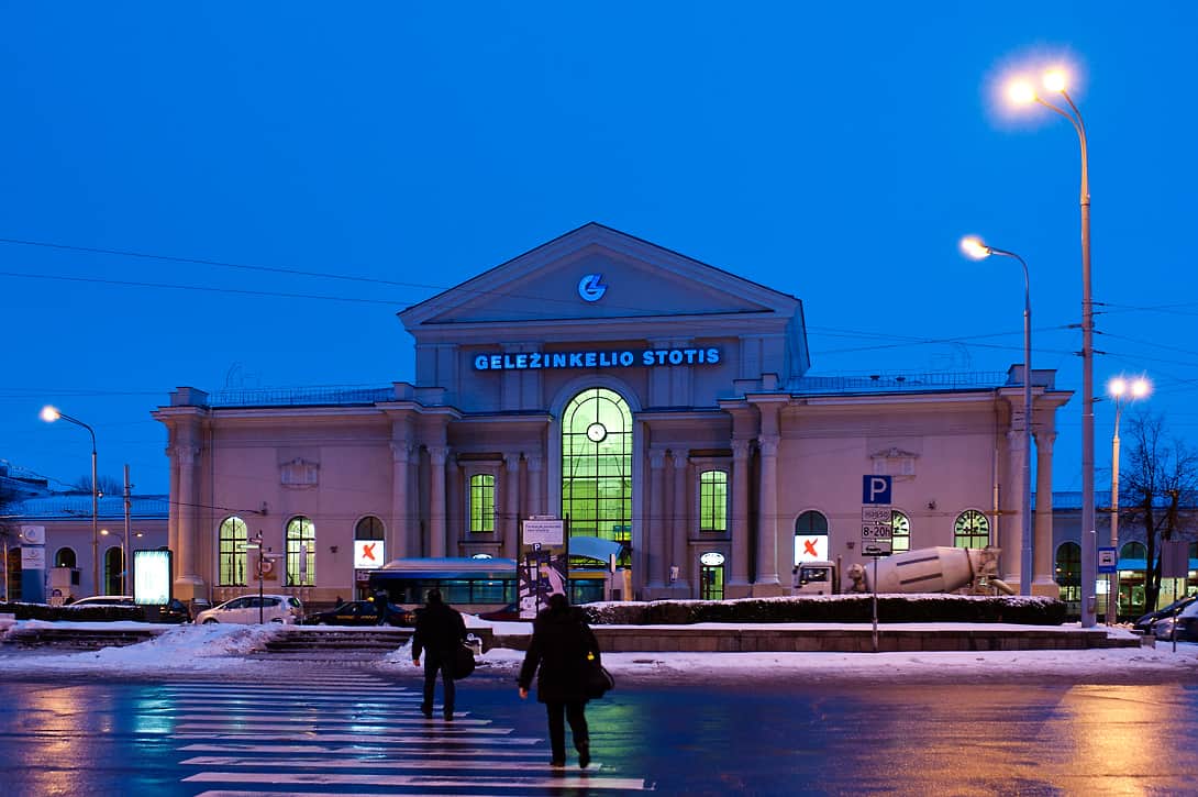 Der Bahnhof von Vilnius...