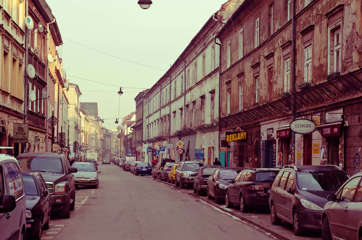 Straßenszene in Kazimierz.